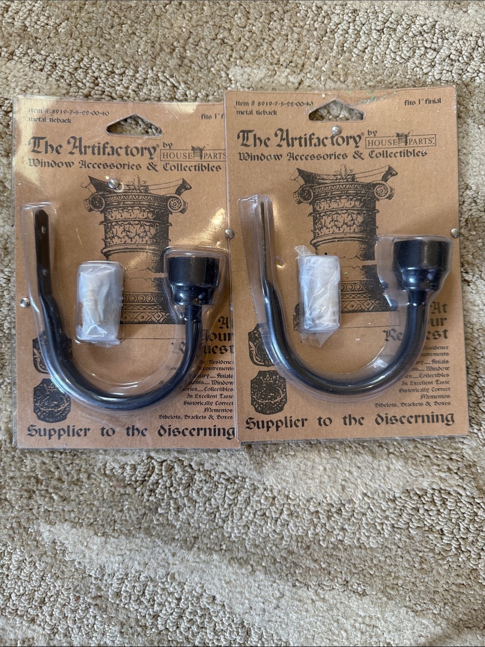 Black Curtain Holdbacks - Set of 2